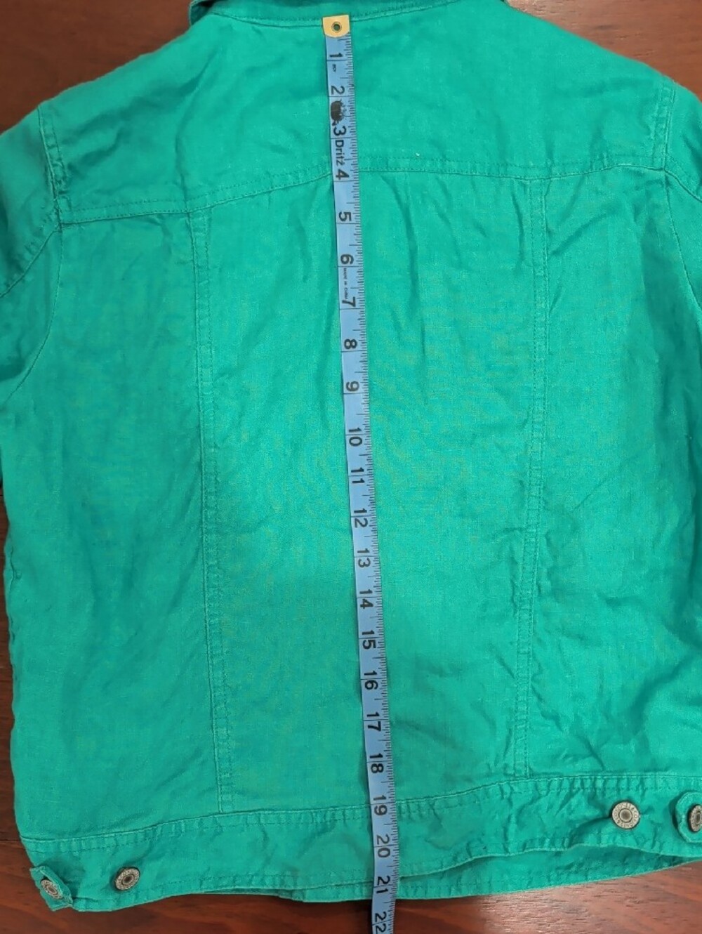 Jones New York Kelly Green Linen Jacket - Picture 6 of 7